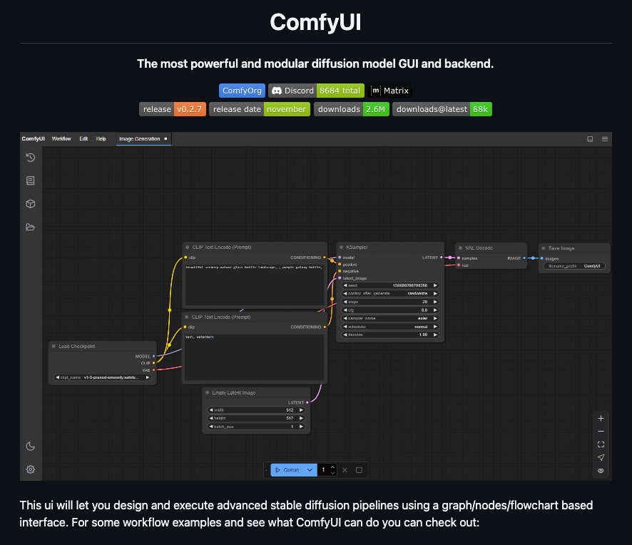 ComfyUI screenshot demo for findaichat.com